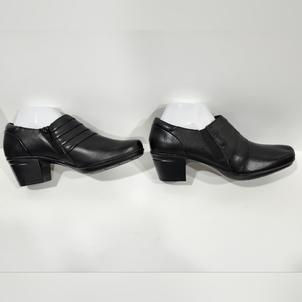 Clarks Collection Black Leather Bootie (Shootie) Size 9 NWOT